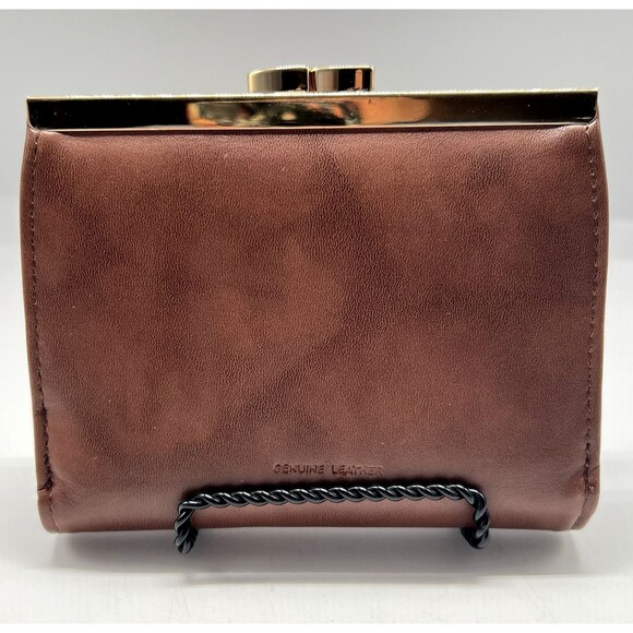 Vintage Buxton Bifold Wallet Velvet Touch Cowhide Brown Leather Snap Closure NWO - Picture 3 of 13